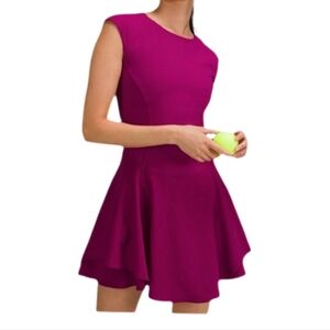 Lululemon Women's Everlux Magenta Mesh Back Tennis Dress Size 6